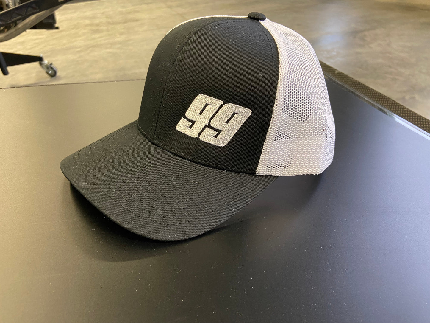 99 White and Black Snapback Hat
