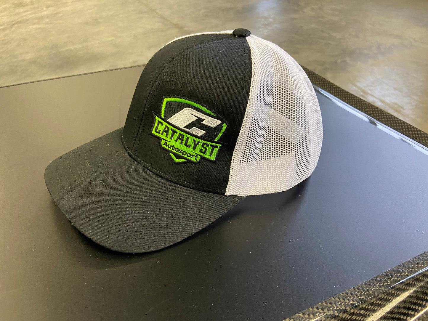 Catalyst Crest White and Black Snapback Hat